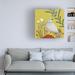 Red Barrel Studio® Sylvie Demers "Le Petit Sentier Jaune Bebe" Canvas Art Canvas, Cotton in White/Yellow | 14 H x 14 W x 2 D in | Wayfair