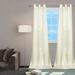 Ebern Designs Leobel Semi Sheer Grommet Curtain Panels Polyester in White | 96 H x 42 W in | Wayfair 25216FBDCA0B4EDEBD437AA64A9C006D