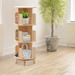 Corrigan Studio® Kamaia 360° Rotating Bookshelf Bookcase Storage Shelf Wood in Brown | 40.53 H x 18.1 W x 18.1 D in | Wayfair