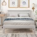 Winston Porter Retro Stylish Style Twin Size Wooden Platform Bed Frame w/ Headboard, Suit For Bedroom Wood in Brown | Wayfair