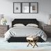 Lark Manor™ Ambir Upholstered Storage Bed w/ 4 Drawers, Platform Bed Frame w/ Adjustable Headboard Faux leather in Black | Wayfair