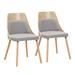 George Oliver Esbeida Side Chair Upholstered, Wood in Gray/Brown | 30.75 H x 18.75 W x 21.5 D in | Wayfair 71B9254FFA364C2096F4EAAA6004FBBB