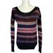 American Eagle Outfitters Sweaters | American Eagle Outfitters Fair Isle Wool Blend Boatneck Sweater | Color: Gray/Purple | Size: S