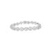 Women's Sterling Silver Diamond Nested Circle Miracle Set Open Wheel Fashion Link Bracelet by Haus of Brilliance in White