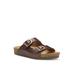 Women's Cambridge Doble Strap Slide Sandal by Eastland in Walnut (Size 6 M)