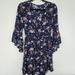 American Eagle Outfitters Dresses | American Eagle | Floral Print Genuine Wrap Mini Dress Dark Blue Size M | Color: Blue | Size: M