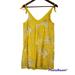 American Eagle Outfitters Dresses | American Eagle Outfitters Sz Sm Shift Dress Yellow Tan White Floral Tie Straps | Color: White/Yellow | Size: S