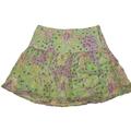Lilly Pulitzer Skirts | Lilly Pulitzer Fillies For Lillies Womens Mini Skirt Size 4 Green Floral Cotton | Color: Green | Size: 4