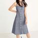 Madewell Dresses | Madewell Chambray Tank Button-Front Midi Apron Dress 100% Cotton Pockets-4 | Color: Blue | Size: 4