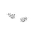 Women's Sterling Silver Round Brilliantcut Diamond Miracleset Stud Earrings by Haus of Brilliance in White