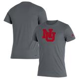 Men's adidas Heathered Gray Nebraska Huskers Vintage Team Logo Tri-Blend T-Shirt