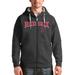 Men's Antigua Charcoal Boston Red Sox Team Logo Victory Full-Zip Hoodie