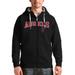 Men's Antigua Black Los Angeles Angels Team Logo Victory Full-Zip Hoodie