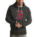 Men's Antigua Charcoal Boston Red Sox Victory Pullover Team Logo Hoodie