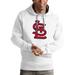 Men's Antigua White St. Louis Cardinals Victory Pullover Team Logo Hoodie