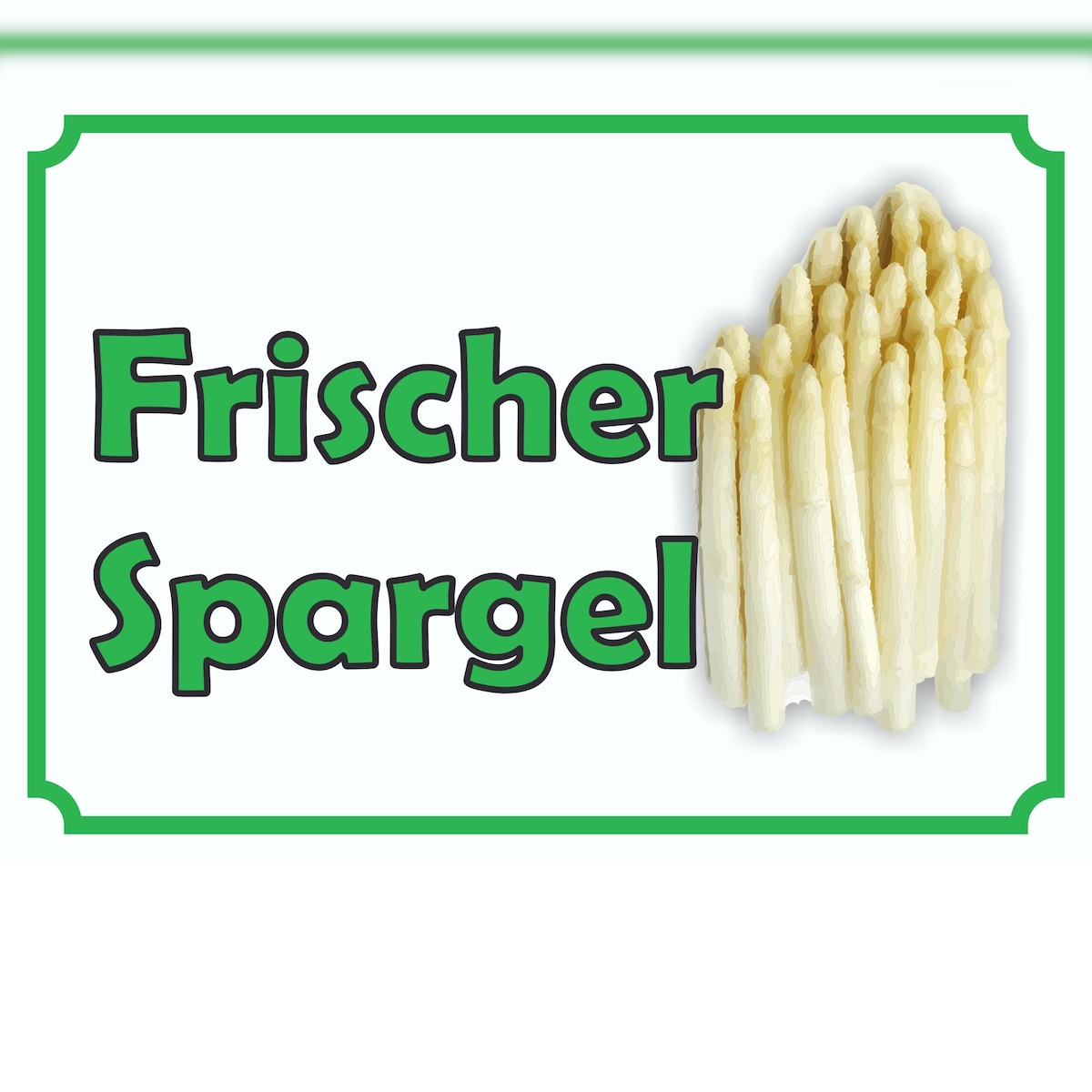 Verkaufsschild Schild Spargel A2 Rückseite selbstklebend Image