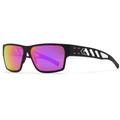 Gatorz Delta M4 Sunglasses Blackout Frame Smoke Polarized w/Pink Mirror Lens GZ-05-027