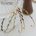 WILD & FREE Bracelets Boho Vintage pour femmes perles colorées couleur or bracelet fin breloque