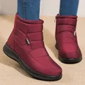 Bottes de neige imperméables pour femmes chaussures de rinçage à fermeture éclair garder au chaud