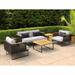 NewAge Products Monterey 4 Seater Patio Conversation Set with Coffee Table and Side Table
