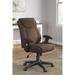 Signature Design by Ashley Corbindale Brown/Black Home Office Swivel Desk Chair - 25"W x 27"D x 39"H