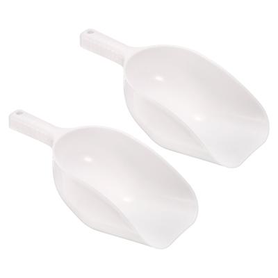 2Pcs Ice Scoop PP 11.8" Ice Maker Flour Cereal Sugar Handle Shovel White