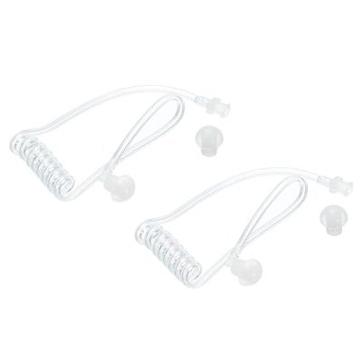 Clear Acoustic Tube for Two Way Radio Earpiece Headset Coil Tube 2pcs