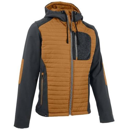 MAUL Herren Funktionsjacke Penia 2XT-HybridSteppjacke+Kap, Größe 52 in schlamm/schwarz