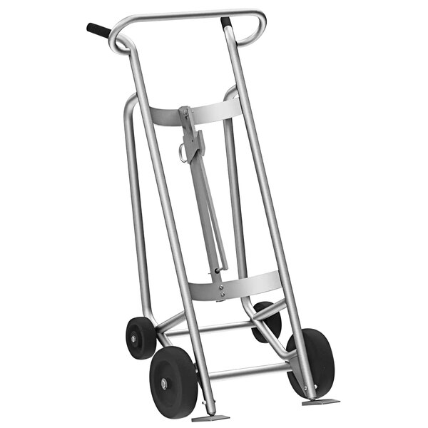 Valley Craft EZY-Rol 1,000 lb. 4-Wheel Aluminum Drum Truck with Mold-On Rubber Wheels F82645A4