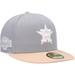 Men's New Era Gray/Peach Houston Astros 2004 MLB All-Star Game Purple Undervisor 59FIFTY Fitted Hat