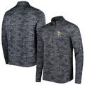 Men's Antigua Black Minnesota Vikings Brigade Quarter-Zip Sweatshirt