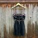 Free People Dresses | Homecoming?! Black Crinkled Free People Dress, Size 12 | Color: Black/Gray | Size: 12