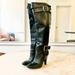 Coach Shoes | Coach Made In Italy | Monet Over The Knee Boots 4” Heel - Size 6.5 | Color: Black/Gold | Size: 6.5