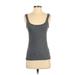 Bebe Sport Active Tank Top: Gray Color Block Activewear - Women's Size X-Small