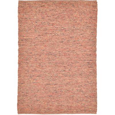 Wollteppich THEKO "Alm Freude", orange (terrakotta), B:140cm H:12mm L:200cm, Schurwolle, Teppiche, Handweb Teppich, reine Wolle, meliert, handgewebt, Wendeteppich Image
