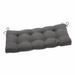 Pillow Perfect Outdoor Fortress Canvas Charcoal Blown Bench Cushion