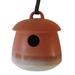 7" Soft Red Heavy Duty Hanging Stoneware Birdhouse