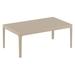 39.5" Taupe Brown Patio Solid Rectangular Lounge Coffee Table