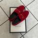 Gucci Shoes | Gucci Jordaan Loafers In Red Velvet Size 36 | Color: Red | Size: 6