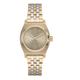 Nixon Women's Small Time Teller Stainless Steel Watch, Lt Gold/Silver/Vintage White, One Size, Small Time Teller