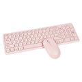 Wireless Keyboard Mouse Combo, Tynerza Compact Full Size Cordless Keyboard and Quiet Mouse Set 2.4G Ultra-Thin Sleek Design for PC, Computer, Laptop, Desktop, Notebook (Pink)