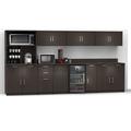 Breaktime Buffet Sideboard Kitchen Break Room Lunch Coffee Kitchenette Cabinets 9 Pc Espresso – Factory Assembled (Furniture Items Purchase Only) | Wayfair