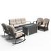 Lark Manor™ 6 Piece Sofa Seating Group Synthetic Wicker/All - Weather Wicker/Wicker/Rattan in Gray | 35.03 H x 69.88 W x 29.52 D in | Outdoor Furniture | Wayfair