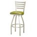 Regal Swivel Bar & Counter Stool Plastic/Acrylic/Metal in Gray/White | 43.5 H x 17 W x 17 D in | Wayfair 3516-30-Nickel-T10