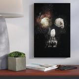 Wrought Studio™ Cave Skull by Ali Gulec Graphic Art on Wrapped Canvas in Black/Gray/Green | 12" H x 8" W x 0.75" D | Wayfair VKGL2151 26685803