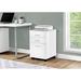 Inbox Zero File Cabinet, Rolling Mobile, Storage Drawers, Printer Stand, Office, Work, Laminate Wood in White | 24 H x 15.75 W x 18 D in | Wayfair