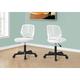 Inbox Zero Fetije Office Chair, Adjustable Height, Swivel, Ergonomic, Computer Desk, Work, Juvenile, Upholstered in Gray/White/Black | Wayfair