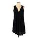 Old Navy Casual Dress - Mini Plunge Sleeveless: Black Print Dresses - Women's Size X-Small