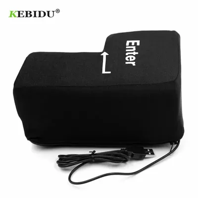 Kebidu-Oreiller de bureau pour programmeur bouton anti-souligné grande clé d'entrée USB oreillers