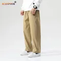 Pantalon à Jambes Larges et Droites pour Homme Streetwear Rétro Skateboard Melon al Fjj Mode